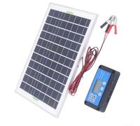 20W 12V Polycrystalline Solar Panel System with 10A Charge Controller for Outdoor Power in Response and Aid Missions (Includes controller)