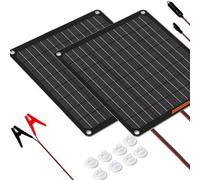 20W 12V Portable Mono Solar Panel Trickle Charger Kit Car Battery Maintainer