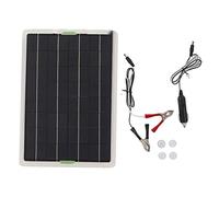 20W 12V Solar Panel Battery Maintainer with Dual USB Ports - Monocrystalline Silicon Portable Trickle for RV Car Boat Motorcycle Snowmobile and Tractor - Design