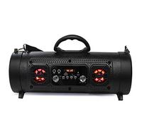 20W Big Power Bluetooth Speaker Wireless Stereo Subwoofer Heavy Bass Speakers Music Player Support KTV LCD Display FM Radio TF(Nero)