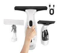 20W Cordless Vac Window Cleaner with Rechargeable Battery, 150ml Water Tank, 3.8V Electric Window Vacuum Cleaner & Spray Bottle with Microfibre Cloth, Window Cleaning Machine Equipment