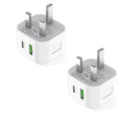 20W Dual Port Super-Fast Charger Type C Wall Plug Adapter Quick Charging Block Compatible with Samsung Galaxy S22/ S22 Plus/ S21/ S21 Ultra/Z Fold 3 5G /S20 /Note20 /iPhone 13/13 Pro/Pro Max White