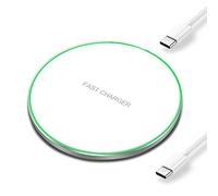 20W Fast Wireless Charger Pad,USB-C Wireless Phone Charging Station | Metal Frame Design,[20W SUPER Fast Charging] Wide Compatible with iPhone 17-11/Airpods,Samsung Galaxy/Buds,LG/Pixel -White