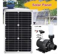 20w Fountain Dc12v Brushless Solar for Pump Kit for Monocrystalline Panel and Battery Box Garden Water with 800l/h Pond Pool Fish Tank Aquarium Water Circulation (B)