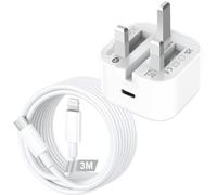 20W iPhone Charger Fast Charge,Foldable Portable PD USB C Plug UK With MFi Certified USB C to Lightning Cable 3m/10FT Fast Charing for iPhone 14 13 12 11/X/SE/8/7 Plus/6/iPad,Type C Plug Power Adapter