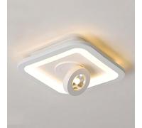 20W Led Ceiling Light with Spotlight 355° Rotation & 90° Angle Adjustment, Flat Square Led Ceiling Lamp for Cloakroom, Living Room, Bedroom Light, Entrance Hall/a/6000K