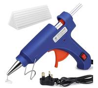 20W Mini Hot Glue Gun With 50 pcs 7 x 100 mm Sticks for DIY Arts - Crafts - Fabric - Wood - Glass - Card - Home Repairs (Blue)