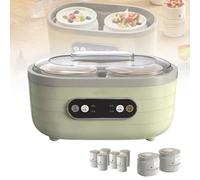 20W Multi-Cup Yogurt & Natto Maker - Includes 2x500ml + 6x125ml Cups | 360° Constant Temp Heating with Timer for Home Yogurt and Natto Fermentation,A