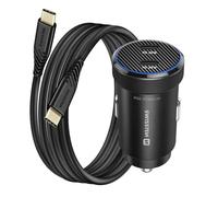 20W PD 2-Port USB-C Car Charger for Smartphones/Tablets with USB-C Cable