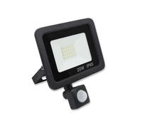 (20w PIR, Black) Black or White LED FloodLight 10W 20W 30W 50W 100W Waterproof IP65 PIR Options