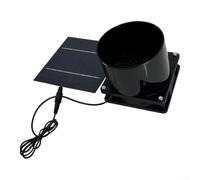 20W Polycrystalline Solar Panel with DC Fan for Attic Shed Ventilation | DC Ventilation Fan For Bathroom Solar Powered Exhaust Fan Wireless Solar Attic Ventilator