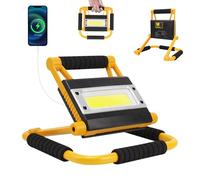 20W Rechargeable LED Work Light, Portable Spotlight 4400mAh, 4 Modes Workshop Lamp 1600LM, Camping Lamp Portable Outdoor, USB Output, for Construction Site, Garage, Workshop, Camping, Fishing