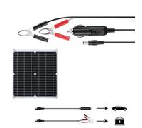20W Solar Battery Maintainer with Built in Intelligent Controller Portable Solar Panel for Automobile Car RV Solar Powered