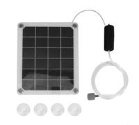 20W Solar Fish Pond Aerator Silent Bubbler Pump Oxygenator for Outdoor Aquariums Water Features Black