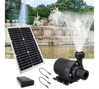 20W Solar Pond Waterfall Kit, 800L/H DC12V Brushless Solar Water Pump Set, DIY Water Feature for Garden Patio Stream Pool