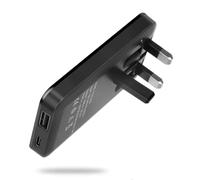 20W Ultra Slim USB-C PD & USB QC 3.0 Fast Charger - Folding UK Plug Travel Adapter for iPhone 15/14/13/12/11/X/8, iPad, Samsung Galaxy S23/22/S21/20/10/Z/Note 20/10/Ultra+ (Black Slim)