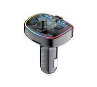 20W USB-C / 2 USB-A Car Charger with Bluetooth FM Transmitter and Micro-SD