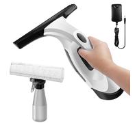 20W Window Vac Vacuum Cleaner with 2.2Ah Battery, Charger, 150ml Water Tank & Spray Bottle with Microfibre Cloth, Electric Squeegee Handheld Cordless Vacuum Cleaner for Shower Screen, Mirror, Glass