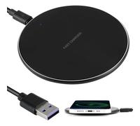 20W Wireless Charger Qi Wireless Charging Station Compatible with iPhone 12/13/14/15/16/Samsung Galaxy S25/S24/S23/S22/S21, Wireless Fast Charging + Type-C Cable 1M