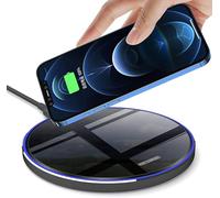 20W Wireless Charging Pad Compatible with iPhone 17 16 15 14 13 12 11 series/SE2/XS Max/XR/XS/X,Samsung Galaxy S26 S25 S24 S23 S22 S21 S20,Note 20/10, airpod pro/Galaxy buds 3 pro (Black)