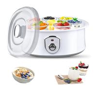20w Yogurt Maker, electric Yogurt Motor with Adjustable Temperature & Time Control, 1500ml High Capacity Yogurt Maker,with 7 Glass Jars for Home Organic Yogurt, Cheese Maker