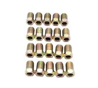 20x 3/8-24 Inverted Tube Fitting Interior Vehicle Parts Gold Threads for 3/16 Inch Tube Brake Line Replacement Adapter Set for Indoor Tap Hose Aluminum Male Oil Fuel Swivels End End