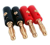 20X 4mm Banana Plugs Gold Plated & Best Value Speaker Cable Amp Connectors 5.1