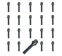 20x black Wheel bolts M12x1,5 tapered 60° for Dacia Dokker Dokker Small Van Dokk