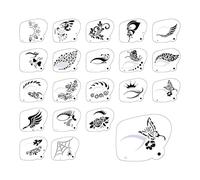 20x Body Art Stencils For Glitters Eyeshadow Blusher Music Festival Makeup Reusable Kids Face Paint Face Paint For Kids