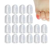 20x Breathable Toe Caps - Soft Silicone Protective Sleeves, Clear Gel Cushion for Men & Women | Friction Guard for Running, Walking, Formal Shoes, Support, Foot Care Comfort Kit