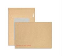20x C6 / A6 Manilla Hard Board Back Envelopes - 162x114 mm - Cardboard Backed Please Do Not Bend Envelope with Peel & Seal Strip - Perfect for Mailing, Posting & Storing Important Documents