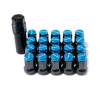 20x Car Exterior Wheel Rims Lug Screw Nut Replacement Part Mounted Screws Bolts Automobile Modification Accessory Blue