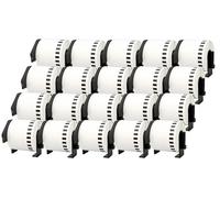 20x Compatible Brother DK-22205 Continuous Label Rolls - 62mm x 30.48m White Paper Labels for Brother QL P-Touch Printers
