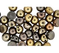 20x CzechMates Cabochon Czech Beads 7mm Matte Metallic Leather Unique Beading Supplies Jewellery Making Czech Republic