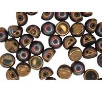 20x CzechMates Cabochon Czech Beads 7mm Oxidized Bronze Unique Beading Supplies Jewellery Making Czech Republic