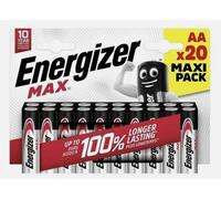 20x Energizer AA Max Alkaline Powerseal Batteries LR6 MX1500 MN Longest Expiry
