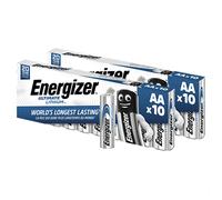 20x Energizer Ultimate Lithium AA L91 1.5V LR6 Mignon Batteries