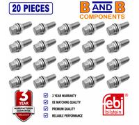 20x FEBI 46670 Wheel Bolts M12x1.5 17mm Renault Dacia Clio Megane Scenic Duster