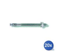 20x Fischer Dowel Anchor With Nut Certified Steel Grey 12.30 Mm 12X124
