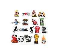 20X Football Series Shoe Charms Shoe Buckle for Crocs Jibbitz, Cool Shoe