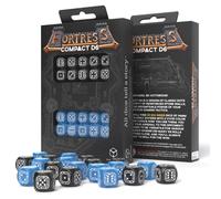 20x Fortress Compact D6 Dice Set Black & Blue 14mm Q-Workshop RPG