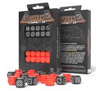 20x Fortress Compact D6 Dice Set Black & Red RPG Board Games Q-Workshop