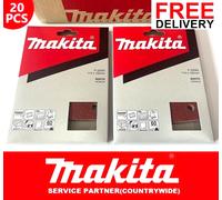 20X Genuine Makita 1/4 Palm Sander Sheets HOOK&LOOP 102mmx114mm 60 Grit - DBO480