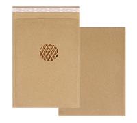20X Greener Route™ Brown Eco Padded Mailers, 340x240mm (Internal Dimensions), Honeycomb Pattern Paper Filled, 100% Recycled & Biodegradable Kraft Paper Fibres Cushioning Protected Padded Envelopes