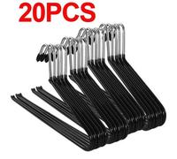 20X Heavy Duty Non Slip Metal Black Trouser Pants Slack Open Ended Hangers Bar