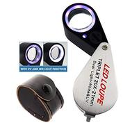 20X Jewelers Loupes Magnifier Pocket Jewelry Loupe Glass Folding Magnifying Illuminated Magnifying Tool with 21mm UV and LED Light for Eye Rocks Stamps Coins Watches Hobbies Antiques Gems