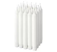 20x JUBLA Unscented Chandelier Candle 6 Hour Burning Time White stearin19 cm + 1 Free Shoe Bag