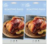 20x Large Roasting Bags 250mm x 380mm Oven & Microwave Safe for Juicy Meat Chicken Turkey Fish Vegetables