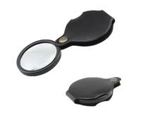 20X Magnifying Glass Pocket Magnifying Glass Pocket Magnifier Small Magnifying Glass Black Jewellers Loupe with Rotating for Reading Stamps Seniors