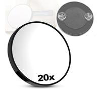 20X Magnifying Mirror with Suction Cups for Precise Makeup, Eyebrow Tweezing, Contact Lens Insertion, Facial Hair Removal - Portable Travel Cosmetic Mirror for Bathroom, Vanity, Desk, Handheld Use